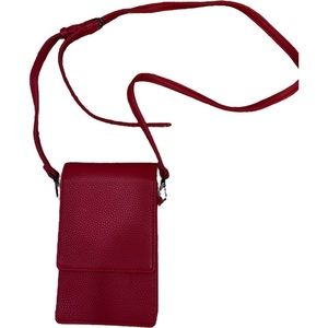Red leather small purse